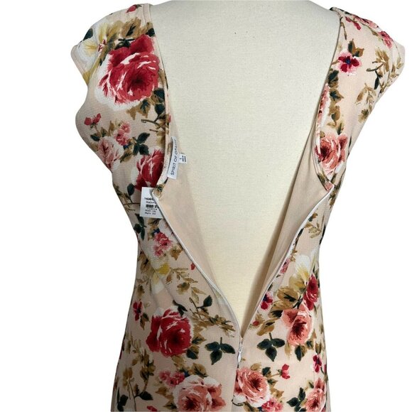 Nordstrom Spirit of Grace Midi Dress Large Pale Pink New Floral Sleeveless Summe - Picture 6 of 10